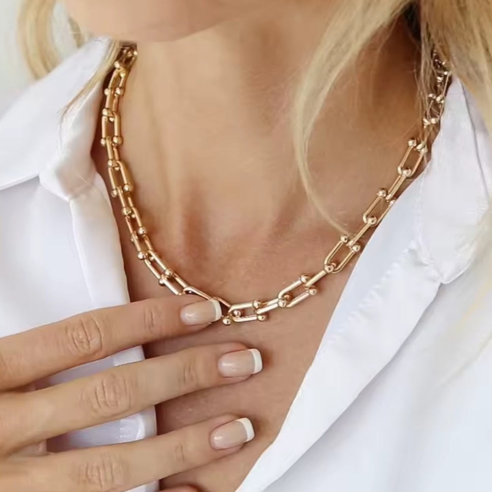 Gold Link STAINLESS STEEL Waterproof Necklace